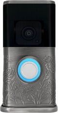Garden Video Doorbell Cover (Compatible with Ring 3, 3 Plus, 4, Battery Plus, and Battery Pro) (Antique Pewter)