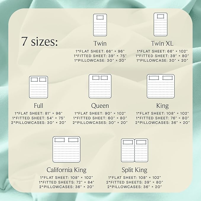 LuxClub 3 PC Twin Sheet Set, Deep Pockets Wrinkle Free Cooling Bed Sheets Hotel Bedding for Women, Men, Kids & Teens, Includes 1 Fitted Sheet, 1 Flat Sheet and 1 Pillowcase-Silky Soft Aquamarine