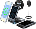 Wireless Charger for Samsung 3 in 1 Wireless Charging Station Foldable Wireless Charger Stand for Samsung S25 Ultra S24 S23 S22 Z Flip Z Fold 7 6 5 4 3 for Galaxy Watch 8/7/6/5/4/ Galaxy Buds