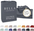 Bella Coterie Luxury Bamboo Viscose Full Size Sheet Set | 100% Organically Grown | Ultra Soft | Cooling for Hot Sleepers | 18" Deep Pocket [Charcoal Grey]