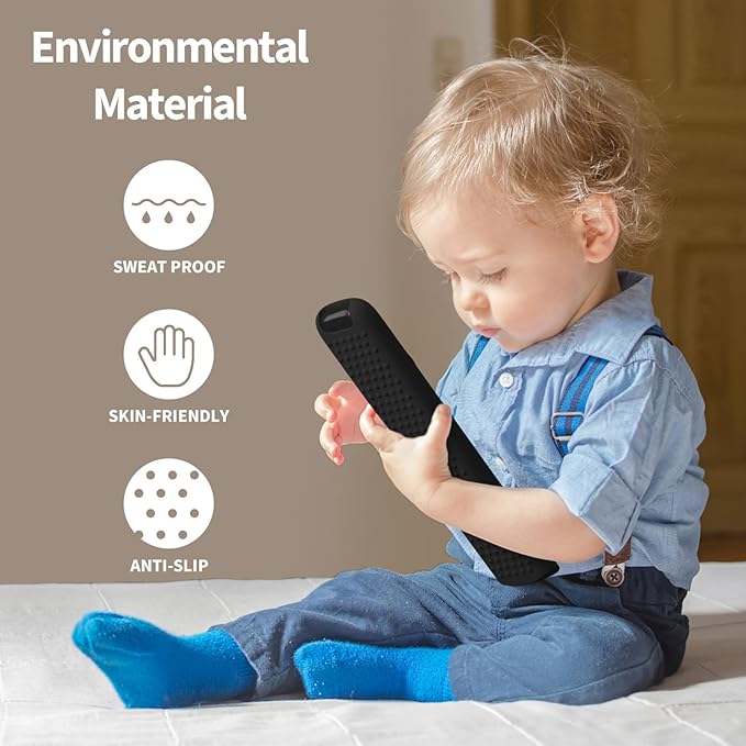 Hi Color Silicone Cover for TCL RC813 FMB1/RC923/RC902V Remote Protective Case Sleeve for TCL Smart TV Remote RC813 FMB1 Case Cover (Black)
