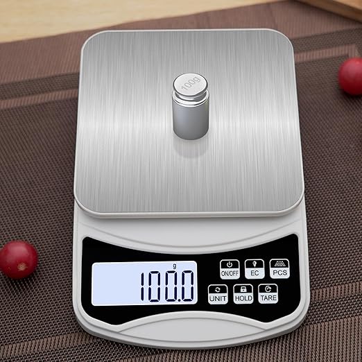 Digital Lab Scale 5000g x 0.1g LCD Display Analytical Balance Jewelry Scale with Charging Precision Electronic Scale Scientific Scale 0.1g Accuracy for Laboratory Kitchen Measurement