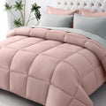 JOLLYVOGUE California King Comforter Set, Ultra-Soft Bed in a Bag Cal King Size 7 Pieces, Oeko-TEX Certified Bedding Set With Down Alternative Comforter, Sheets, Pillowcases & Shams, Pink & Light Grey