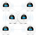 6-Pack Interconnected Smoke and Carbon Monoxide Detector, Battery Operated, Silence/Test Button, Smoke & CO Alarm for Any Room