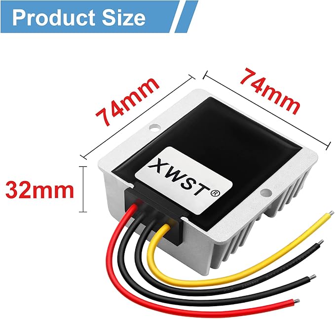 DC DC 12V to 15V 15A Step-up Module,Boost Converter 9V-13V to 15V Voltage Regulator,Waterproof Power Adapt 225W 15V Volt Transformer Module(12V to 15V 15A)