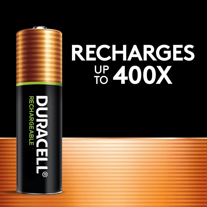 Duracell Rechargeable AAA Batteries, 2 Count (Pack of 1), Triple A Battery for Long-lasting Power, All-Purpose Pre-Charged Battery for Household and Business Devices