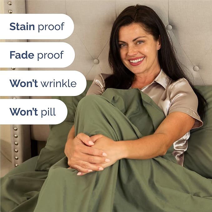 King 6 Piece Sheet Set - Cooling, Comfy & Breathable - Hotel Luxury Bedding, Includes Fitted Sheet for Women, Men, Kids & Teens - 1 Flat, 1 Fitted Sheet, 4 Pillowcases with Deep Pockets - Sage Green
