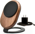 ARK Uno - Solid Wood MagSafe Stand Magnetic Wireless Charging Station w/Adapter & USB to USB C15W Wireless Charger. for iPhone 12-17 & Some Samsung. Home, Office, Kitchen,Best Mens Gifts!