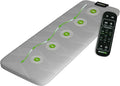 GhostBed Massage Mat with 3" Gel Memory Foam - 7 Full-Body Massage and Stretching Programs, Plus Vibration and Heat Therapy, Charcoal Grey