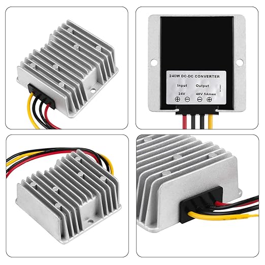 DC Voltage Boost Converter - 240W Automatic Boost Converter DC 24V to 48V 5A Waterproof Module for Golf Cart Club Car