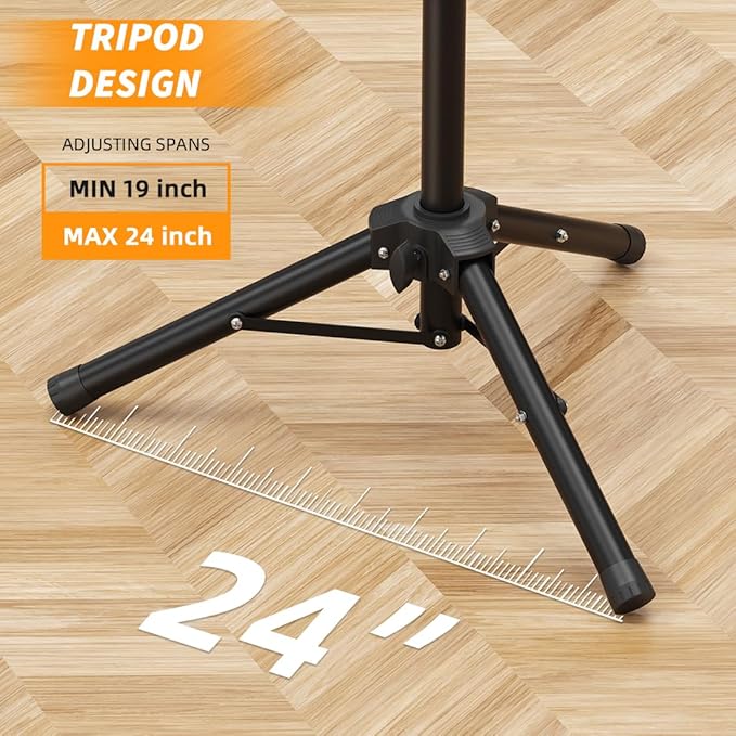 Small Speaker Stands, Lightweight 35mm Compatible Insert, Adjustable Height from 24-50 Inch Speaker Tripod Stand Support 55 LB with Storage Bag