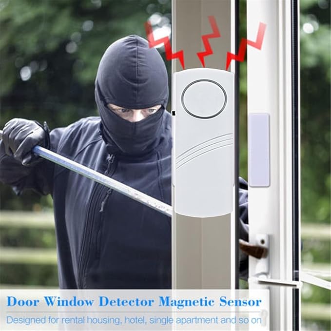 24Pack Door Window Alarms - Wireless DIY Security Sensor for Home, Burglar Alarm for Doors, Windows, Pool, Shed, Caravan, Car | Child Safety & Personal Protection Kit (W-Door Alarm shou 24pcs)