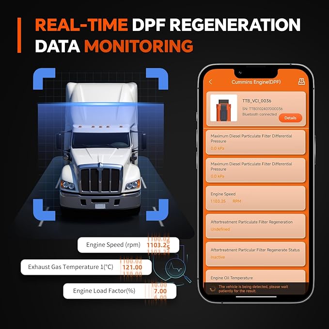 TopTekk for DPF Reset and Regeneration Tool, Compatible with Caterpillar Engines, Emergency Regeneration and DPF Error Code Clearing