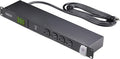 StarTech.com 16-Outlet Horizontal Rack Mount Metered PDU, 1U Server Power Strip w/Surge Protector, 8ft/2.4m Power Cable, TAA