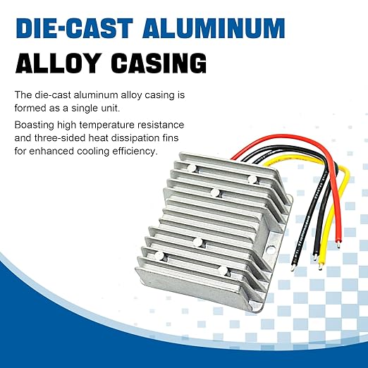 Boost Buck Converter, 18V-36V to 24V 15A 360W Aluminium Shell Waterproof Auto Step Up Down Voltage Regulator, for Car Audio Solar Power System LED Display Screen