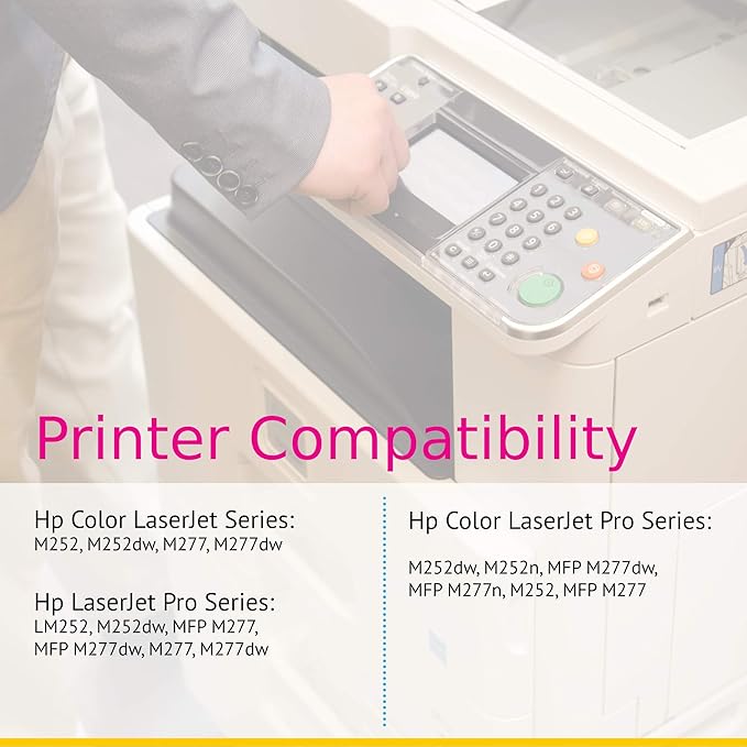 CS Replacement Toner Cartridge Compatible with HP 201A CF400A Black Pro M252dw M252n MFP M277dw MFP M277n M252 M252dw 5 Set