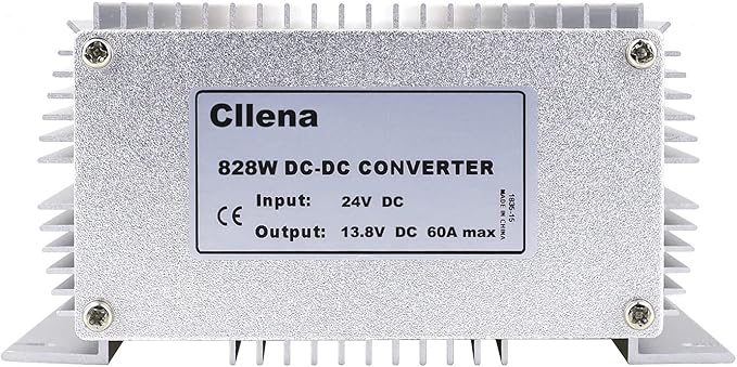 Cllena DC 24V to 13.8V 60A 828W Converter - Waterproof DC Voltage Regulator for Golf Cart