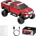 WSTER WS-X65 Pickup Truck Replica Bluetooth Speaker – HD Sound, FM Radio, TWS Stereo, LED Party Lights, USB/TF Playback, Built-in Mic – Cool Portable Car Design Speaker for Outdoors & Home (Red)