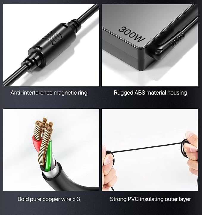 Lvyatuo 300W 20V 15A Laptop Charger Compatible with Lenovo Legion 5 5i 5P 7 7i pro 15 16 17 ThinkPad R7000P R9000P R9000K Y9000K Y9000X ADL300SDC3A GX21F23045 SA10R16956 AC Power Adapter Supply Cord