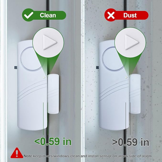 Door Window Alarm, 90dB Door Alarms Sensor for Kids Safety, Home Security, Door Window Burglar Alarm, Window Pool Alarms for Home, Apartments, Offices, Hotel Rooms (25pack)