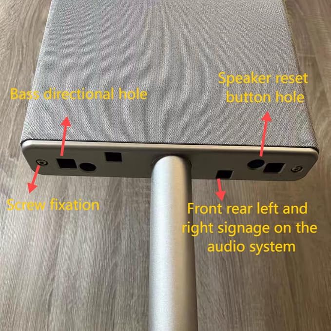 ZGOUO Floor Speaker Stand is Suitable for Sony HT- A9M2 Surround Sound System,The Bracket is Made of Aluminum Alloy Material and can Hide The Power Cord (Custom Pair)