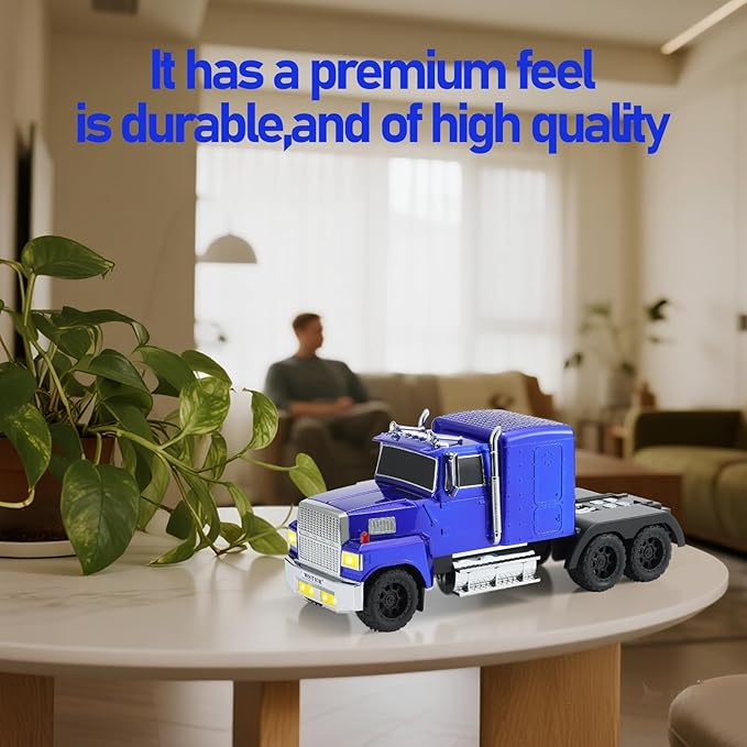 WSTER American Truck Bluetooth Speaker, Retro Car Model，Portable Wireless with HD Stereo Sound, TWS Pairing, USB/TF/AUX Playback, Unique Truck Model Speaker for Home & Outdoor (Blue)