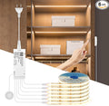 CHNMALITAI COB LED Strip Lights 12V Penetrable Wood Touch Dimmable LED Under Cabinet Light Kit with 60W Adapter 2M/6.56FT Flexible COB LED Strip for DIY Kitchen,Cabinet,Counter,Shelf,Showcase Decor