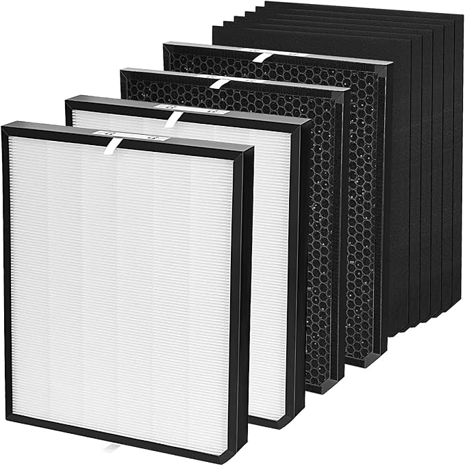 3500 Filter Replacement Set Compatible with AD3500/3500i Air Purifier, 2 Efficiency Filter + 2 Carbon Filter + 6 Pre-Filters, 10-Pack