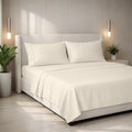 Mayfair Linen 100% Egyptian Cotton California King Sheets Set - 2000 Series Luxury Sheets Cal King Size Bed Set, Silky Soft & Cooling, 17" Extra Deep Pocket Hotel Collection Sheet (4 PC, Ivory)