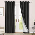 Macochico 100% Blackout Curtains Thermal Insulated Noise Reducing Chenille Curtain for Hotel Auditorium Bedroom Living Room Grommet Charcoal Grey Drapes with Tieback Classic 52" Wx84 L 1 Panel