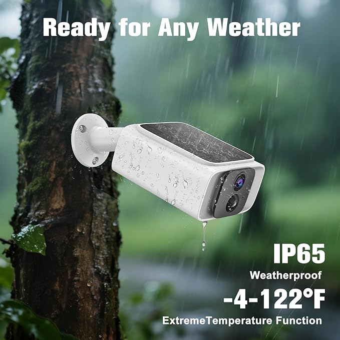 4G LTE Cellular Solar Security Camera Outdoor,365 Days Free Unlimited Data,Tuya Smart Camera,2K Outdoor Surveillance,Color Night Vision, AI PIR Motion Sensor,No WiFi Security Camera ,64GB Storage