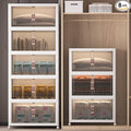 Extra Large Stackable Storage Bins with Lids & Wheels, Foldable Plastic Storage Bins (White, 960QT-120QT/30GAL*8Pack)