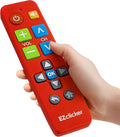 EZclicker Plus Big Button Universal TV Remote (Red) Simple Easy to Use, Works with Major TV Brands (2xAAA Batteries Not Included)