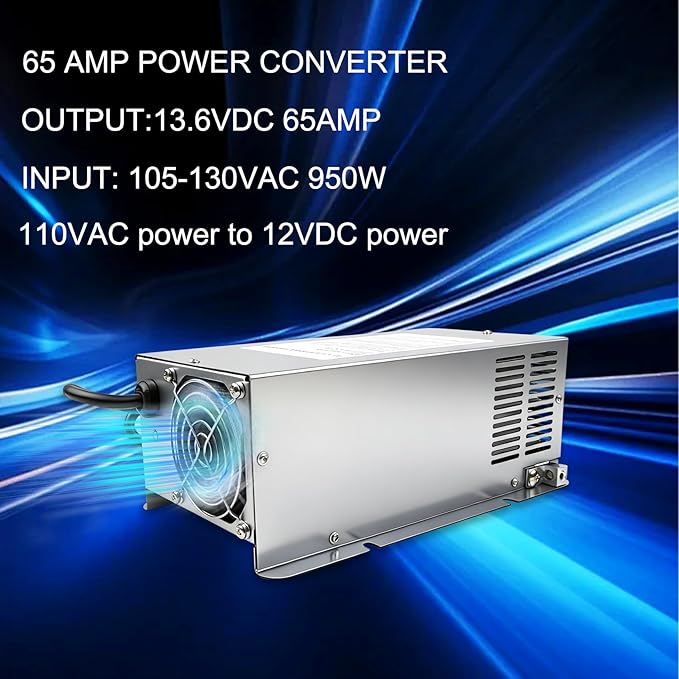 𝐔𝐩𝐠𝐫𝐚𝐝𝐞 WF-9865 65 Amp Power Converter, Rv Power Converter, WF-9865-AD, Replace for RV Trailer Camper 9800 Series, WF-9865-AD, 65 Amp Power Converter for Rv, 5 Years Warranty