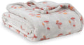 Berkshire Blanket-Classic Heavyweight Soft Printed VelvetLoft® Plush Warm Blanket, Twin Size Soft Fuzzy Blanket for Couch Sofa Bed, Mushroom Field Grey, 60in x 90in