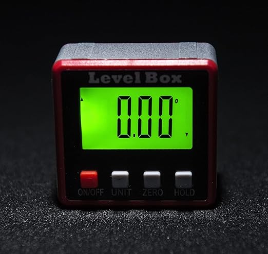 Digital Angle Gauge Level Box Protractor,Saw Accessories with Magnetic Base Calculating for Automobile/Building/Masonry/Carpentry Digital Display Goniometer, inclinometer, Electronic Goniometer