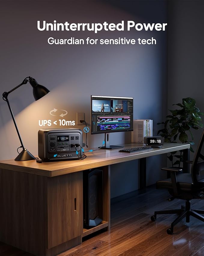 BLUETTI Elite 100 V2 Portable Power Station & Charger 1 (ships separately), 1024Wh LFP w/ 1800W AC, 560W DC-DC Charging, 1.8 H Full Charge via Car, Ideal for Car Camping, Vanlife, RV Travel