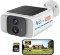 4G LTE Cellular Solar Security Camera Outdoor,365 Days Free Unlimited Data,Tuya Smart Camera,2K Outdoor Surveillance,Color Night Vision, AI PIR Motion Sensor,No WiFi Security Camera ,64GB Storage