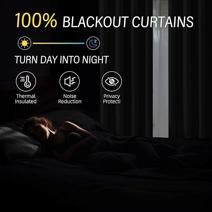 ChrisDowa 100% Blackout Terracotta Solid Curtains 108 Inches Long 2 Panels for Bedroom Living Room,Farmhouse Room Darkening Thermal Insulated Soundproof Grommet Top Window Treatment Drapes,52x108
