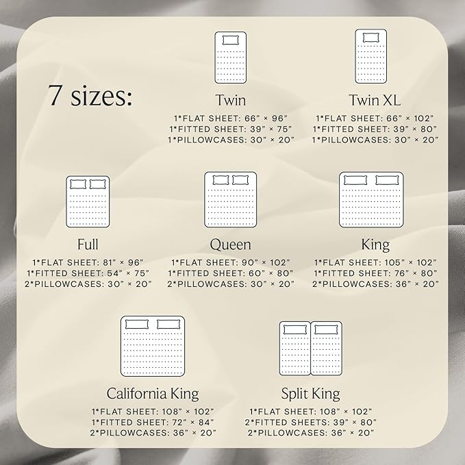 LuxClub 4 PC Queen Sheet Set, Deep Pockets Wrinkle Free Cooling Bed Sheets Hotel Bedding for Women, Men, Includes 1 Fitted Sheet, 1 Flat Sheet and 2 Pillowcases-Silky Soft Light Taupe