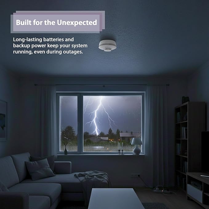 Bellman & Symfon Safe Fire Alerting Solution – Smoke Detector for Hard of Hearing - Wireless Smart Home Safety Alarm Includes Smoke Transmitter, Alarm Clock Receiver with Guiding Night Light