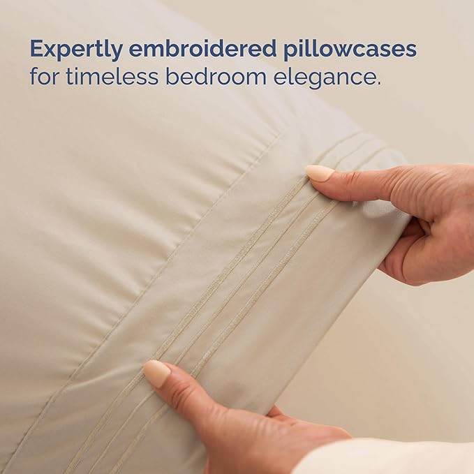 Full XL Bed Sheets - Extra Long Extended Full Sheet – Luxurious, Easy-Fit Sheet Set - Fits between 8” to 16" Deep Pockets, 54" x 80" for Full XL Mattresses - Ideal for Extra Long Full Beds