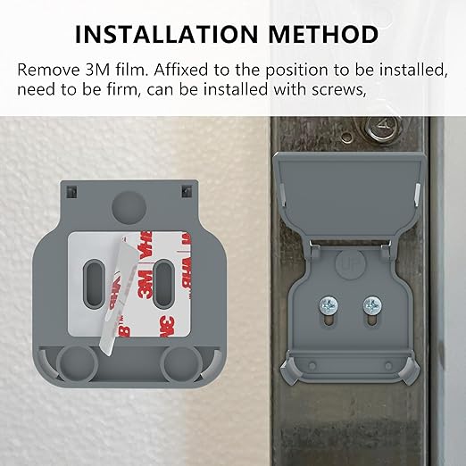 Garage Door Bracket for Ring Alarm Contact Sensor 2nd Gen – Gray Mount with Snap Clip & Screws – Secure Fit, Easy Install, Ring Compatible Accessory (1-Pack, Sensor Not Included)