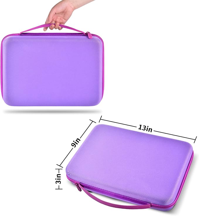 Battery Organizer Storage Holder, 150+ Batteries Storage Containers Box with Battery Tester Fits for AA AAA 9V C D Lithium 3V LR44 CR2016 CR1632 CR2032 CR2025 (Case Not Includes Batteries)-Purple