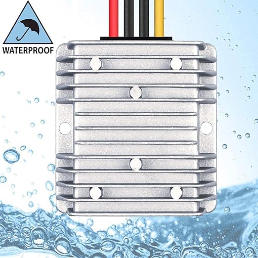 Gebildet DC Voltage Converter Regulator +2 pcs Wire Connecttor DC 24V Step-Down to 12V 20A 240W Buck Transformer Waterproof