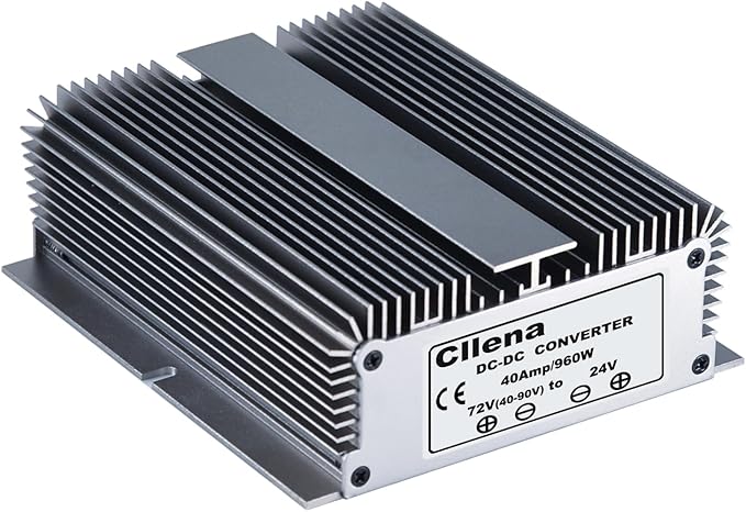 Cllena DC 40V-90V to 24V 40A 960W Converter Voltage Regulator Reducer 48V 60V 72V Step Down to 24V Converter Waterproof Buck Transformer Power Supply for Golf Cart Club Car LED Light