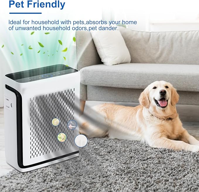 NXBHG Vital 100S Pet Replacement Filter Compatible with Levoit Smart WiFi Vital 100S Air Puri-fier, 3-in-1 Replacement Filter and High-Efficiency Activated Carbon Filter, Vital 100S-RF, 2 Pack.