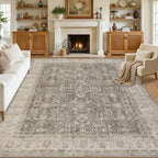 Area Rugs 9x12 Living Room: Bedroom Washable Carpet Warm Taupe by Luxturiy