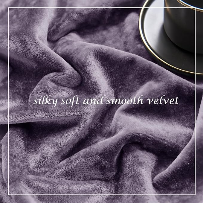 SMILETIME Lilac Purple Crushed Velvet Curtains 52x108 inch Luxurious Thermal Insulated Soundproof Drapes for Living Room Bedroom Office Soft and Durable Light-Filtering Window Treatments, 2 Panels