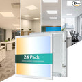 VocgoUU 2x2 LED Flat Panel Light – 24 Pack, 3 Wattage 30W/40W/50W & 4 CCT 3K/4K/5K/6K Selectable, 0-10V Dimmable, 5500LM, Drop Ceiling Troffer, ETL Listed, 100-277V Commercial Light